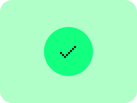 Just a green checkmark